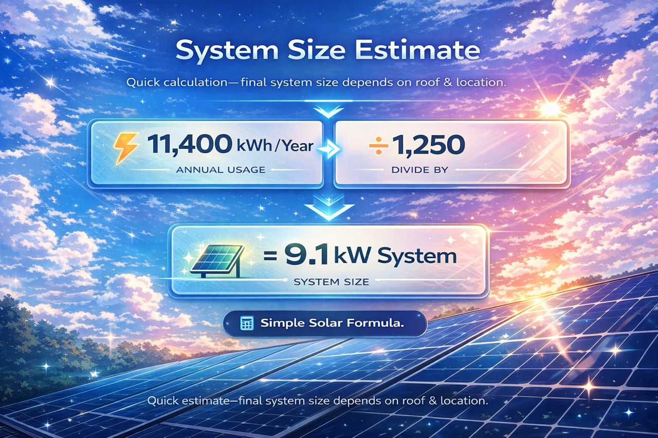 Home solar system size estimate