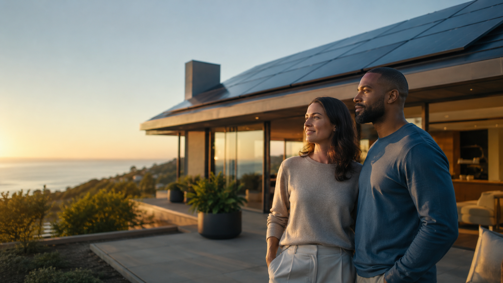 Home residential solar couple