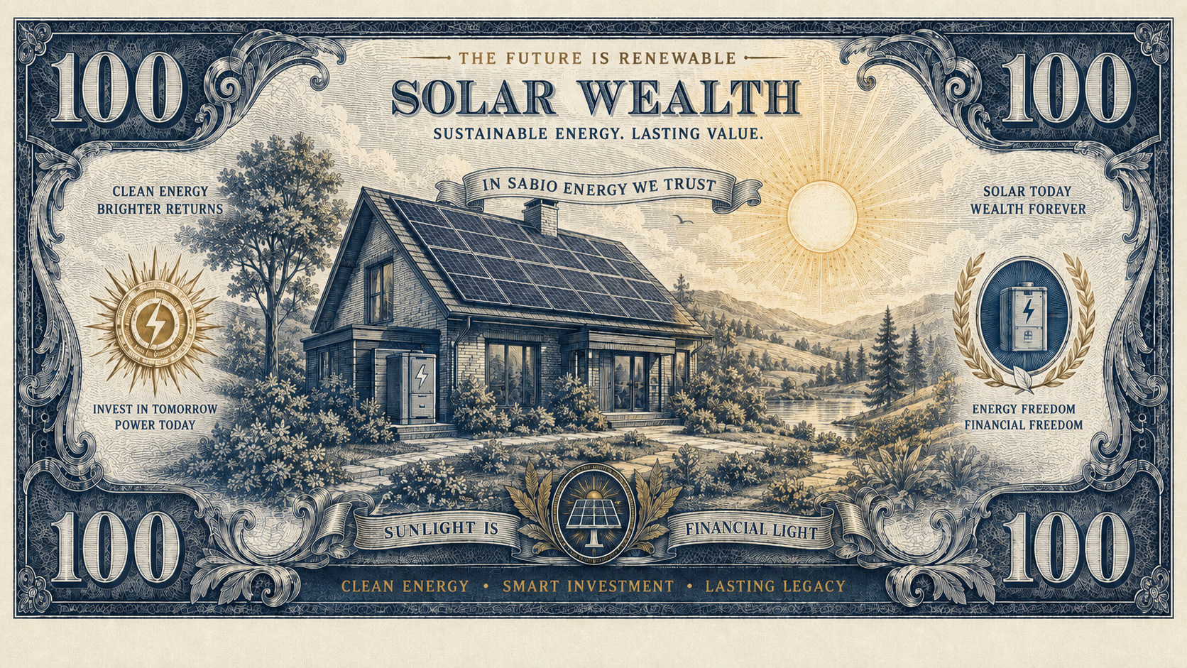 Home save money with solar dollars