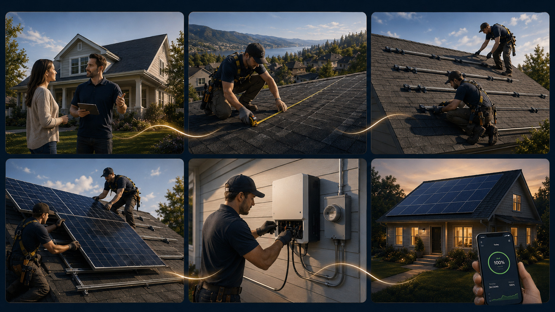 solar installation process storyboard
